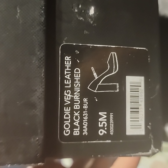 Coach Goldie Black Burnished Leather Updated Mary Jane Platform Heel 9.5 - Picture 13 of 15